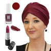 Coffret Coquette et f&eacute;minine : 1 bonnet bordeaux + 1 vernis Rouge sombre + 1 Rouge &agrave; l&egrave;vres n&deg;04