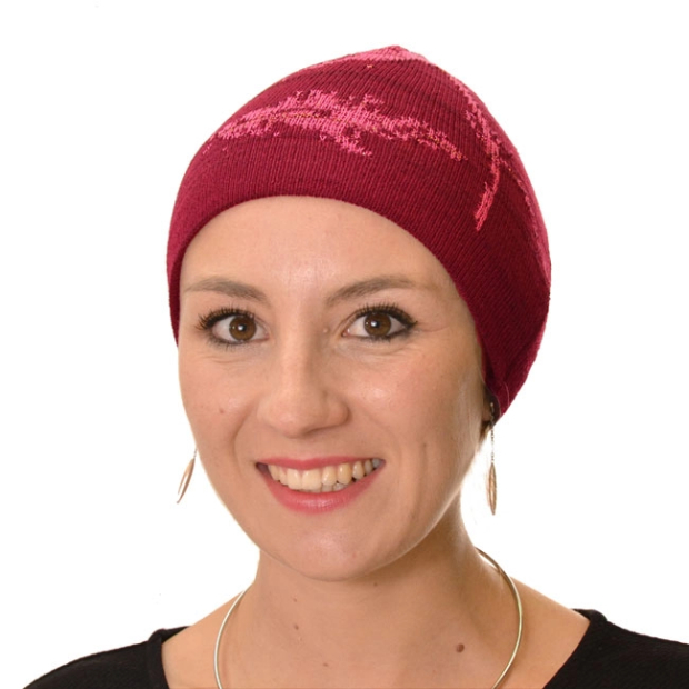 Bonnet An&eacute;mone bordeaux- Bonnefoy creations
