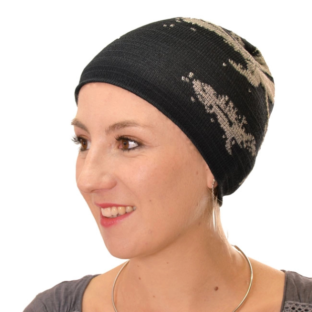 Bonnet An&eacute;mone noir - Bonnefoy Cr&eacute;ations
