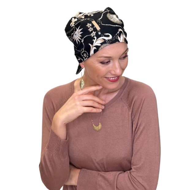 Achat Bandana chimio en coton Rivi&egrave;re MM Paris pour femme &ndash; Bandana cancer pas cher