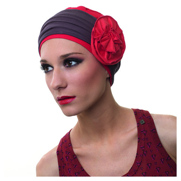 Bandeau FLORE - Taupe/Rouge - MM Paris
