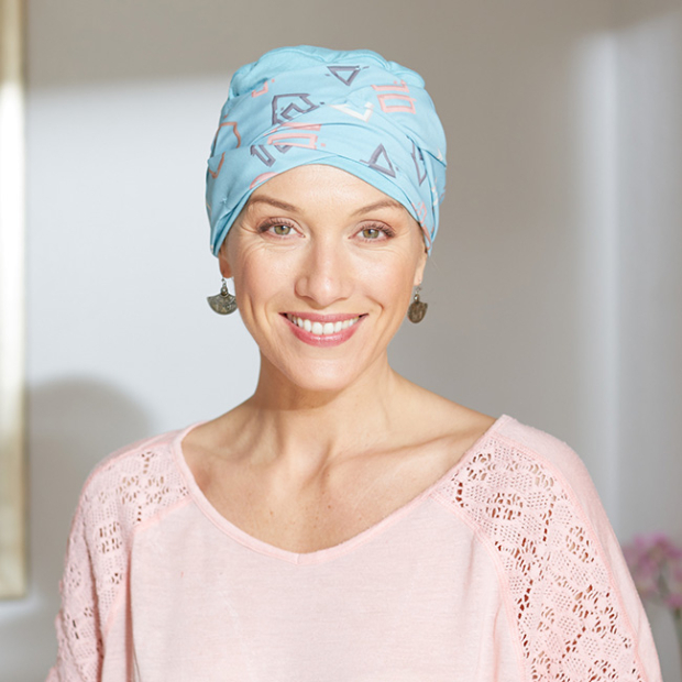 Acheter Turban chimio bambou Austin Comptoir de Vie turquoise pour femme - Turban cancer au meilleur prix