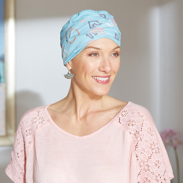 Acheter Turban chimio bambou Austin Comptoir de Vie turquoise pour femme - Turban cancer au meilleur prix