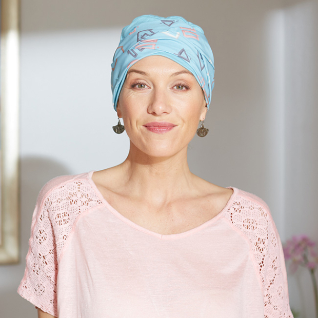 Acheter Turban chimio bambou Austin Comptoir de Vie turquoise pour femme - Turban cancer au meilleur prix