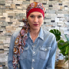 Achat foulard chimio pr&eacute;form&eacute; coton Ughet Spirale MM Paris pour femme &ndash; foulard cancer au meilleur prix