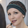 Turban Doris vert sapin| Turban chimio en bambou MM Paris