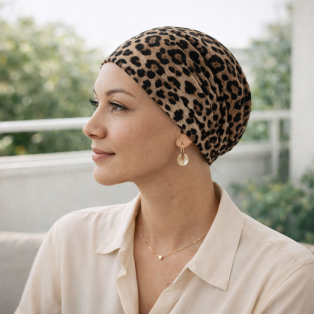 Turban Ad&egrave;le Panth&egrave;re Bambou | Femme Chimio &ndash; Comptoir de Vie