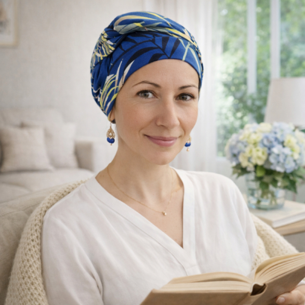 Turban Ad&egrave;le Foug&egrave;re Bambou | Femme Chimio - Comptoir Vie