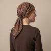 Foulard chimio pr&eacute;form&eacute; Ughet L&eacute;opard marron - Comptoir de Vie