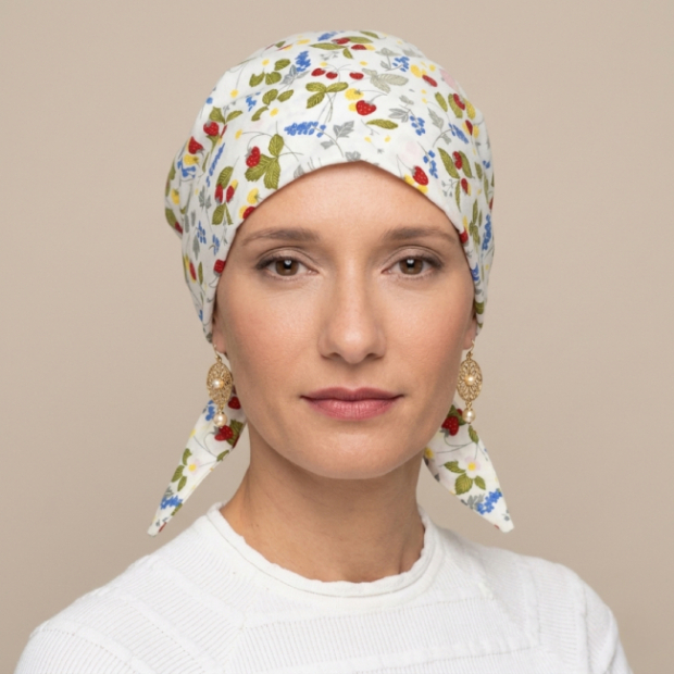 Bandana Fraises en coton | Comptoir de Vie