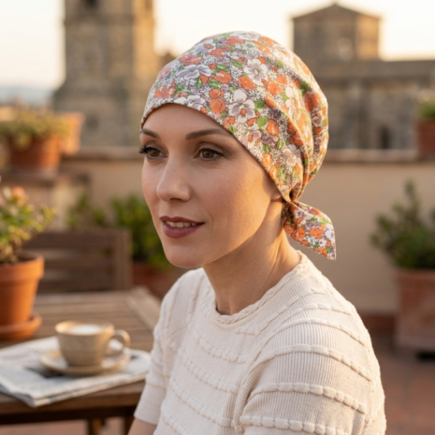 Bandana Cl&eacute;mentine pour femme 100% Coton | Comptoir de Vie