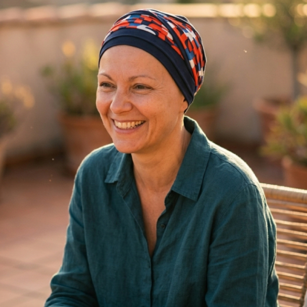 Turban Doris Cosmos Bleu Marine en bambou - MM Paris