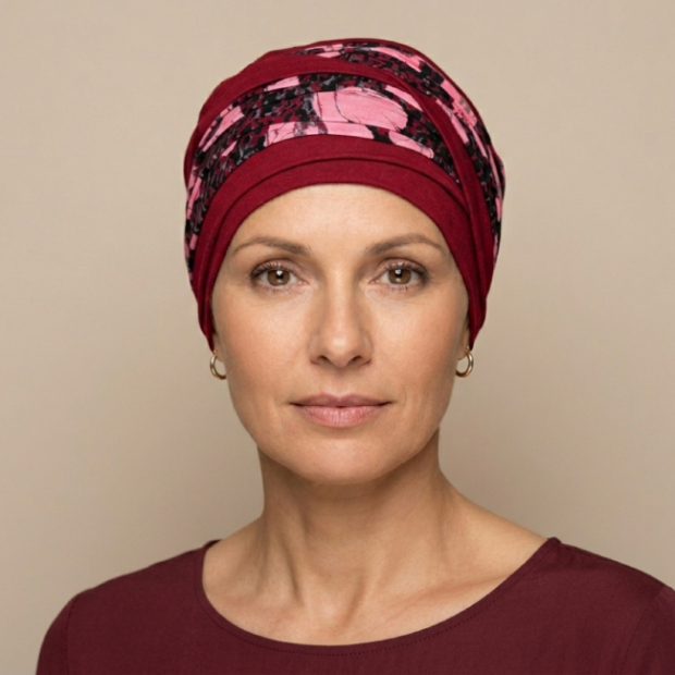 Turban Doris Malva Fleuri - MM Paris