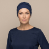 Turban chimio Manille bleu marine pour femme - Comptoir de vie