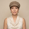 Casquette Gavroche Lin Taupe - MM Paris