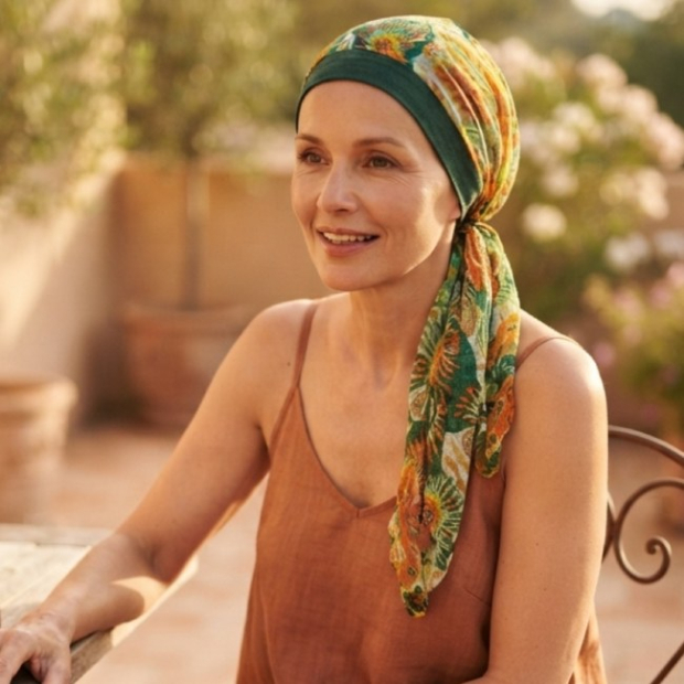 Foulard en coton Ughet Vert- Comptoir de Vie