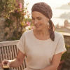 Foulard en coton Ughet Fleur Rose - Comptoir de Vie