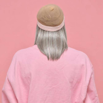 Couronne de cheveux compl&egrave;te mi-longue Andie - Poivre et sel - Les Franjynes