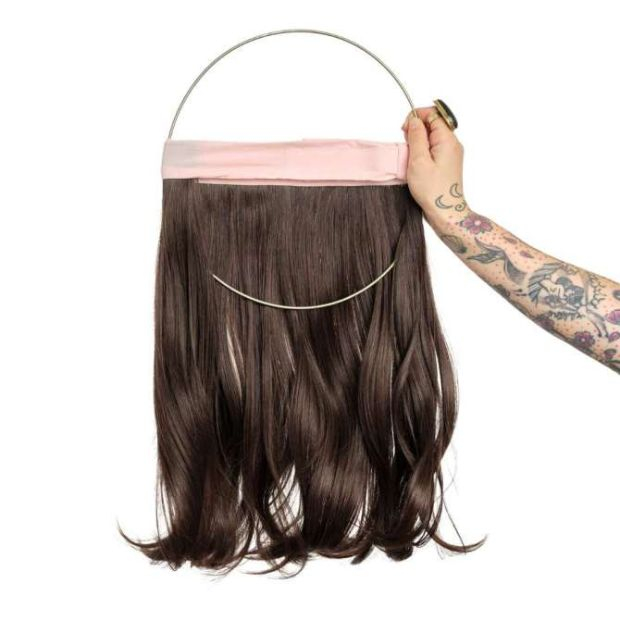 Couronne longue wavy Naouel ch&acirc;tain moyen | Comptoir de Vie