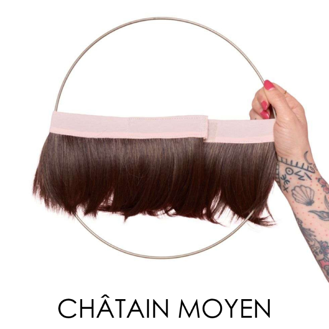 Couronne de cheveux courte ch&acirc;tain moyen | Comptoir de Vie