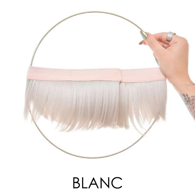 Couronne de cheveux courte blanche Line | Comptoir de Vie