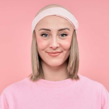 Frange coupe carr&eacute; 2 en 1 ch&acirc;tain m&eacute;ch&eacute; blond - Isabelle - Les Franjynes
