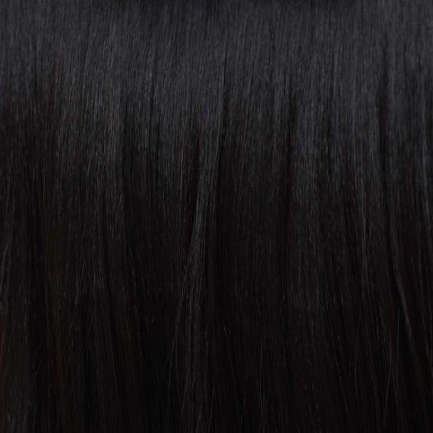 Fausse frange boucl&eacute;e brun noir Amandine | Comptoir de Vie