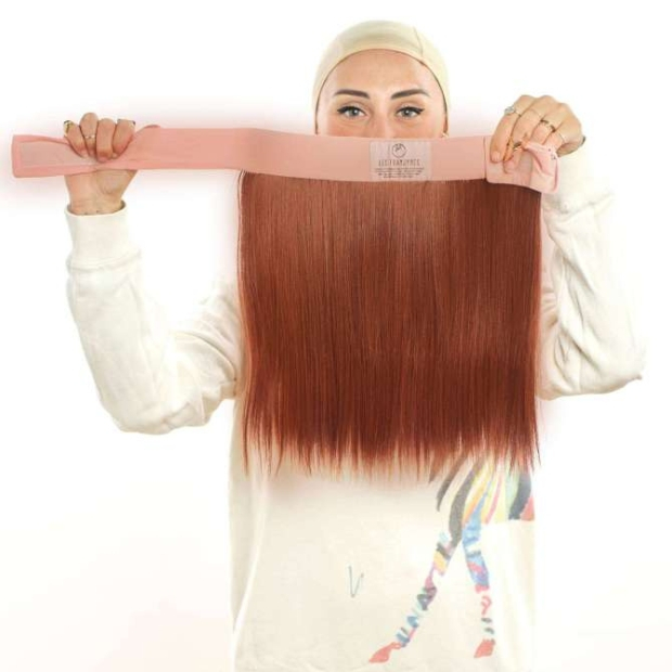 Couronne de cheveux mi-longue rousse Emma | Comptoir de Vie
