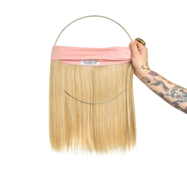 Couronne de cheveux mi-longue blond dor&eacute; | Comptoir de Vie