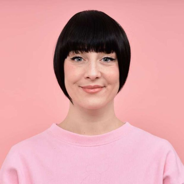 Fausse frange droite brun noir Louise | Comptoir de Vie