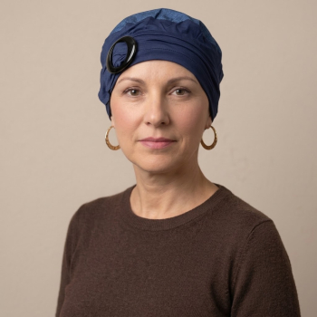 Turban pr&eacute;form&eacute; Jules Bleu denim - MM Paris