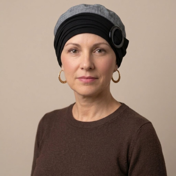 Turban pr&eacute;form&eacute; Jules Gris denim - MM Paris