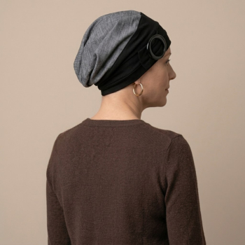 Turban pr&eacute;form&eacute; Jules Gris denim - MM Paris