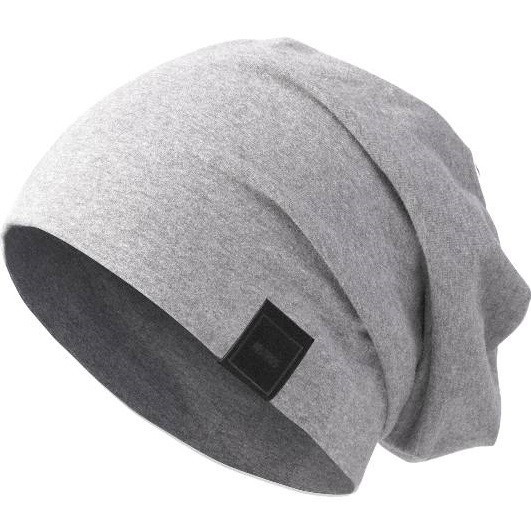 Bonnet Jersey Léger 2 Pièces - Homme Femme - Sport Chimio - Toutes Saisons - Noir Et Gris